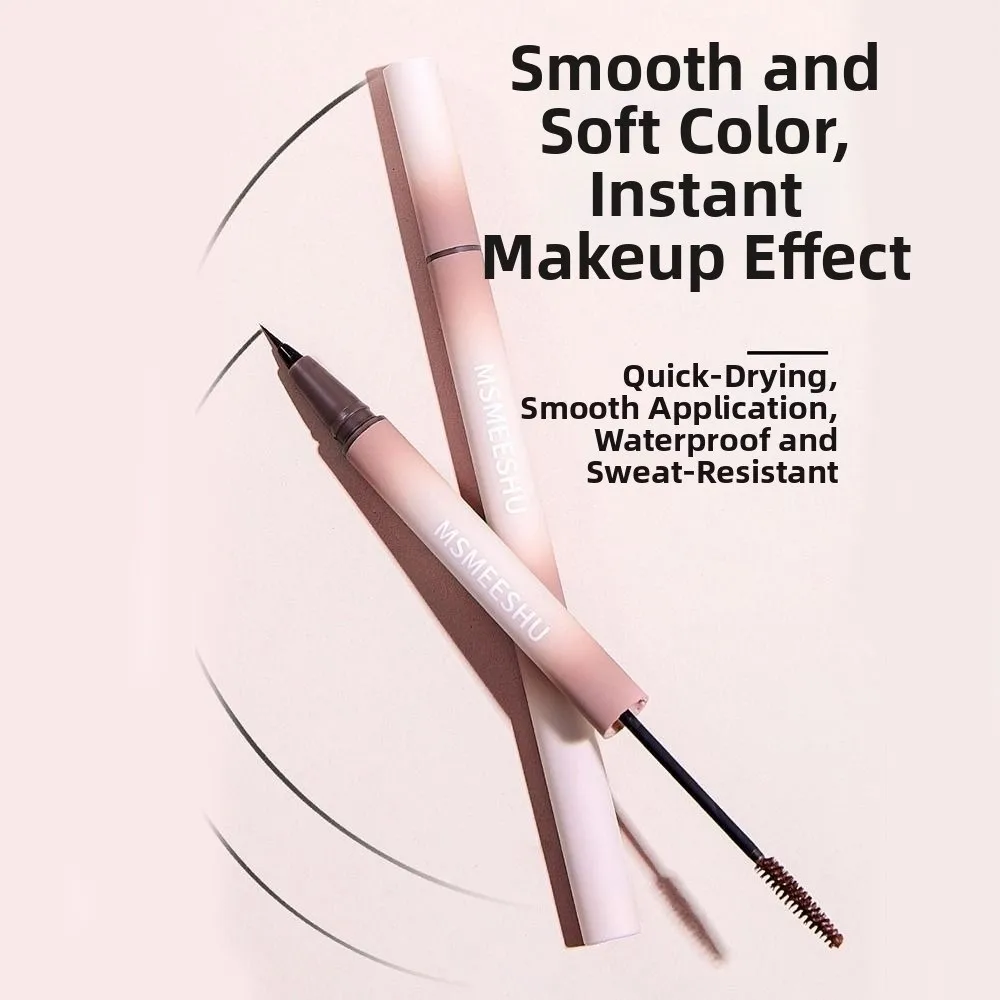 Hot Waterproof Dual-head Eyebrow Pencil Sweat-proof Long-lasting Eyebrow Dye Cream Professional Eye Makeup Tool For Women