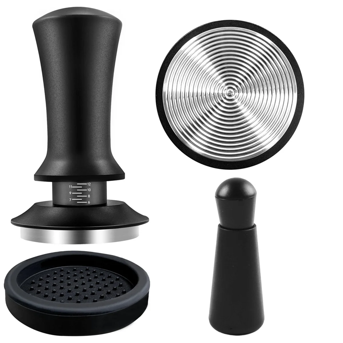 Coffee Tamper Set 51 mm,Espresso Tamper Set,Barista Set with 304 Stainless Steel Base Coffee Tamper,for Espresso Machine