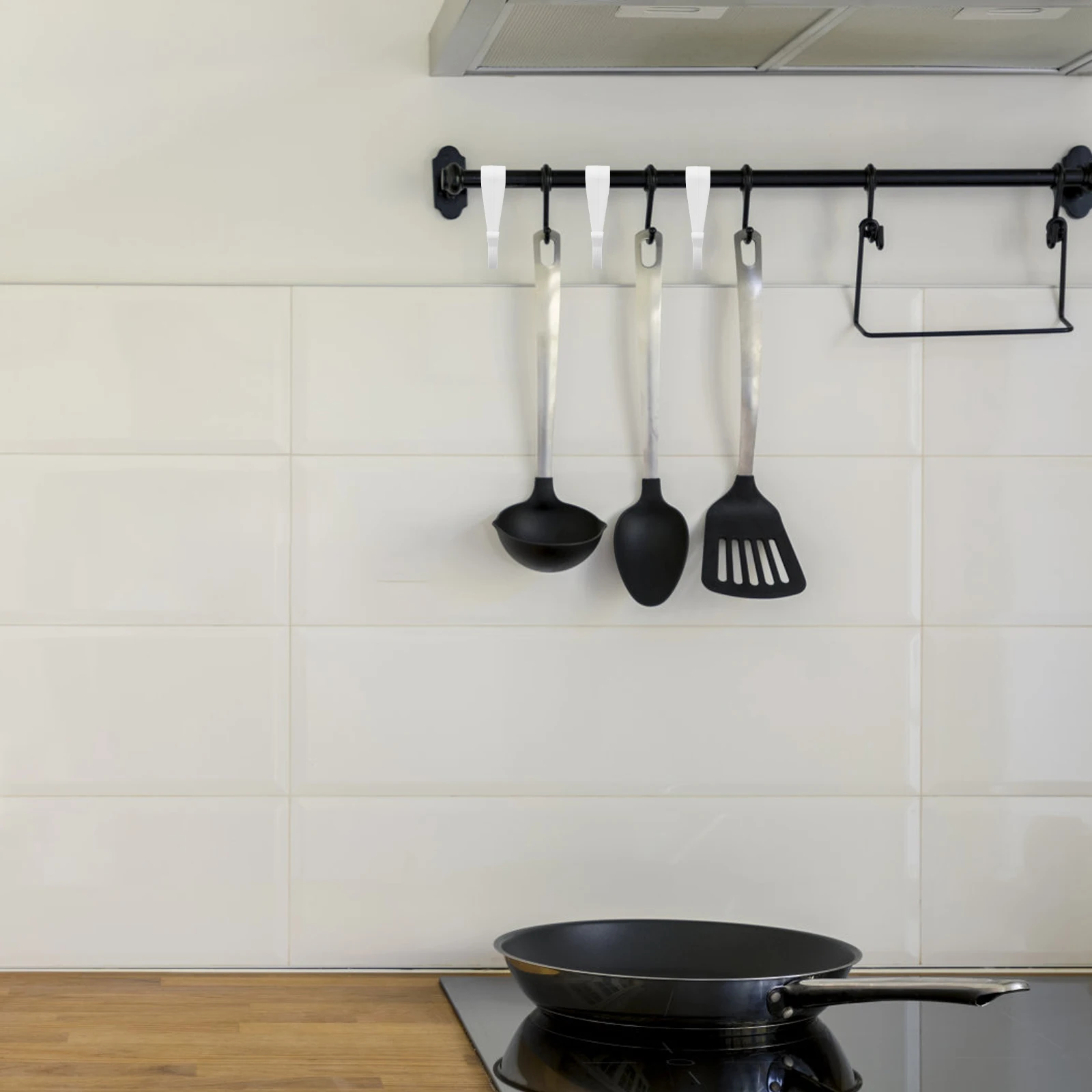 

6 Pcs Kitchen Hooks Accessories Plastic S Hook Hangers For Clothes Bags Mugs Wall Cabinet Utility Cart Storage Solution