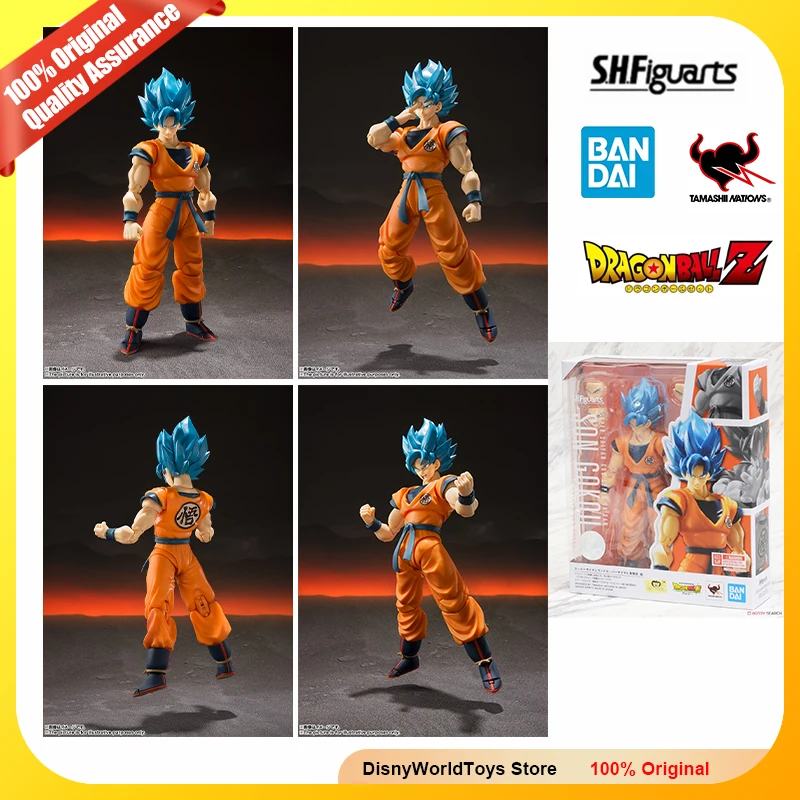 100% оригинал Bandai S.H.Figuarts Shf Super Saiyan God Super Saiyan Son Goku Super Blue Dragon Ball Super Broly подлинный в наличии