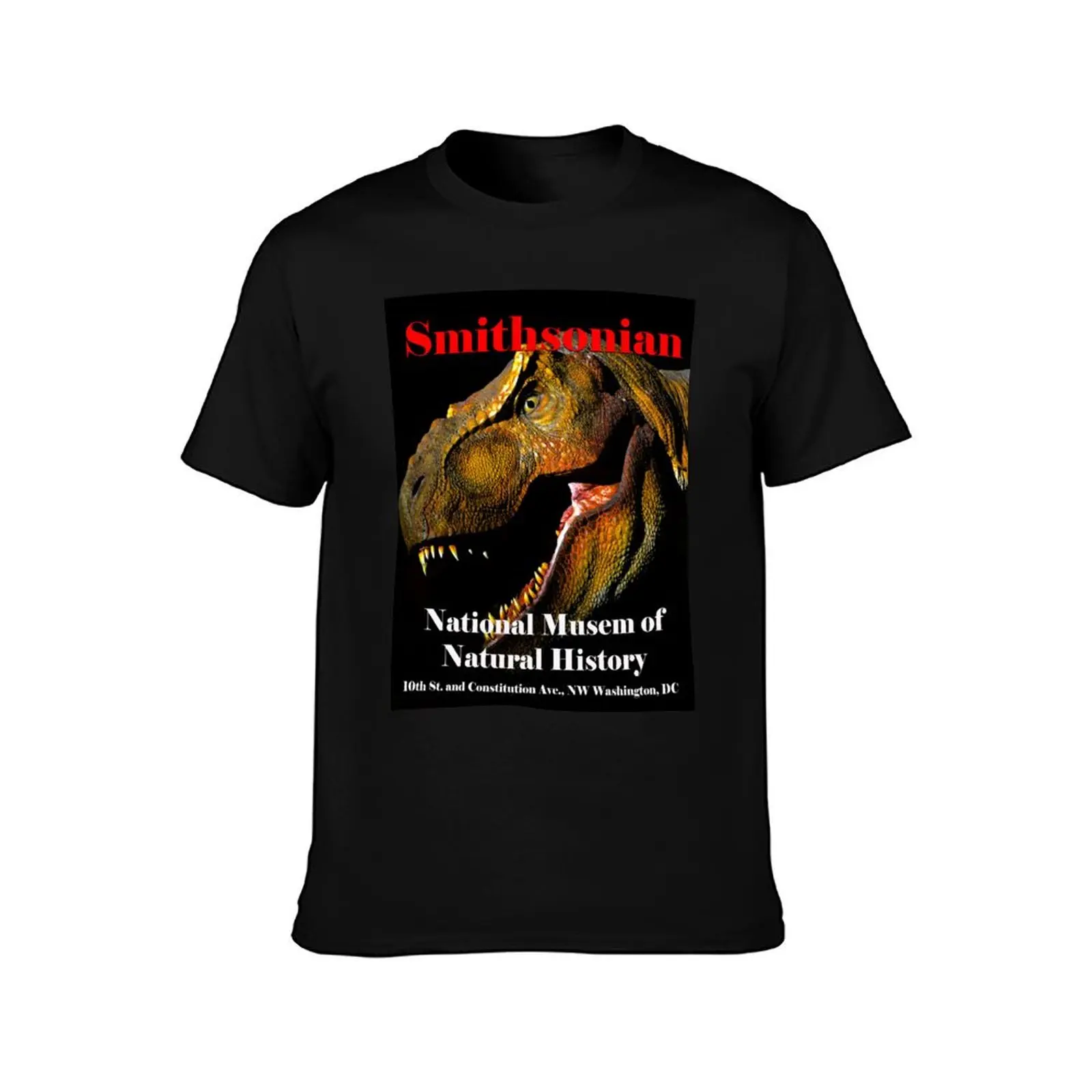 Smithsonian T Rex Natural History Museum T-Shirt Big Size Short Sleeve Tee for Men T-Shirt