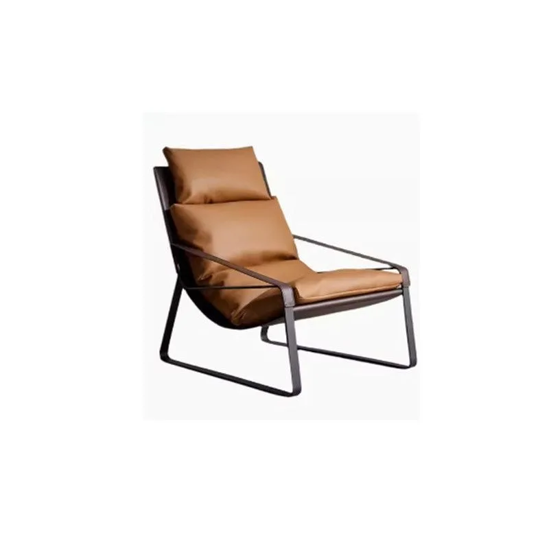 Outdoor sofa chair, casual light luxury sofa, designer saddle leather courtyard balcony Nordic simple custom sofa