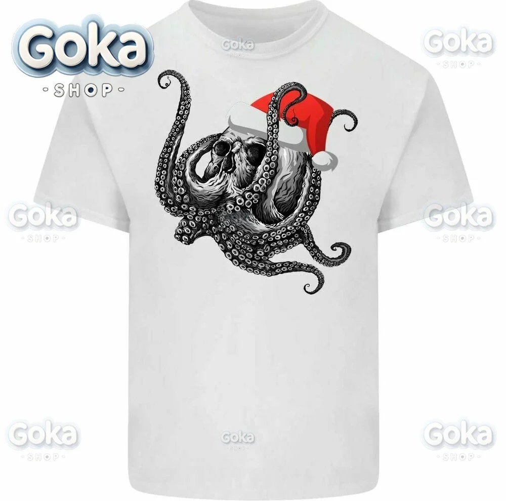 Weihnachten Cthulhu Graphic T Shirts Mens Clothing New in Tops & Tees Cotton Women Printed T-shirt Y2K Clothes Cute Funny Tshirt