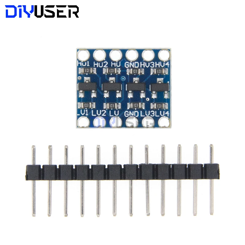 DIYUSER 10 قطعة 4 قناة IIC I2C محول المستوى المنطقي وحدة ثنائية الاتجاه 5 فولت إلى 3.3 فولت