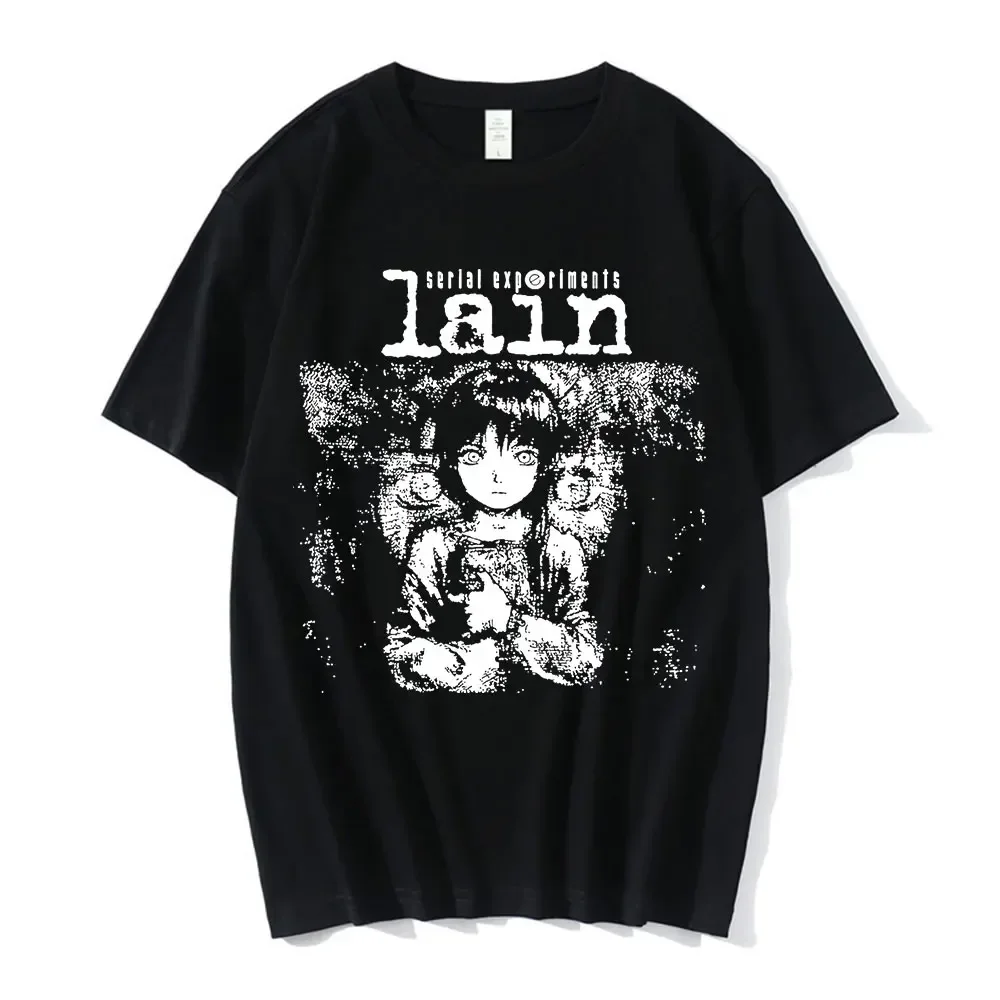 

Anime Series Experimental Lain Print T-Shirt Men's Women's Graphics Unisex Iwakura Manga Girls Sci-Fi Short Sleeve Unisex Top