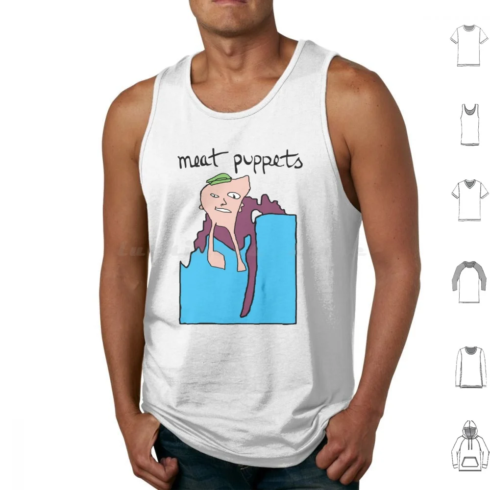Meat Tank Tops Vest Sleeveless Grunge Music 90s Kurt Guitar Cobain Alternative Seattle Soundgarden Alice In Chains Dave Grohl