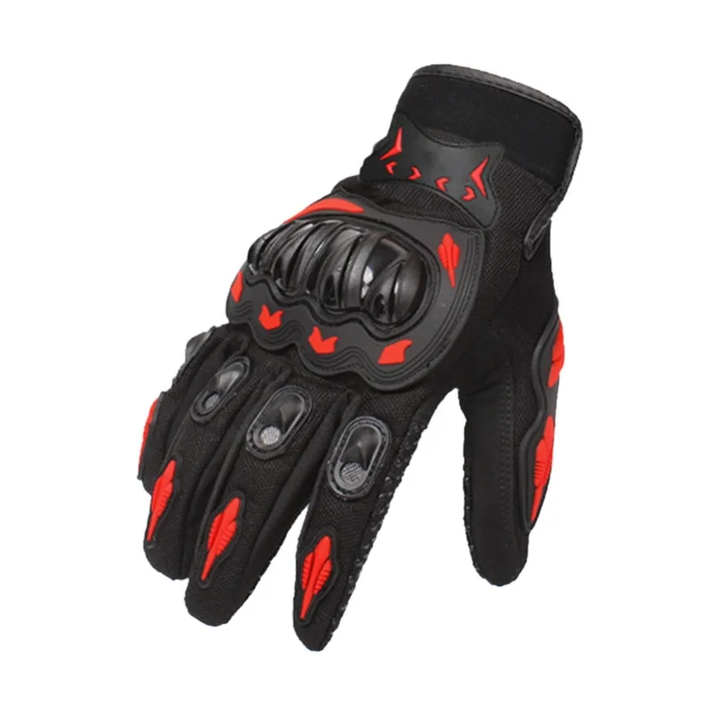 

1 Pair Outdoor Cycling Bike Gloves Comfortable Sweat Hole Full Finger Nylon Motorcycle Sports Gloves Green L 8.5-9.0cm/3.3-3.5in