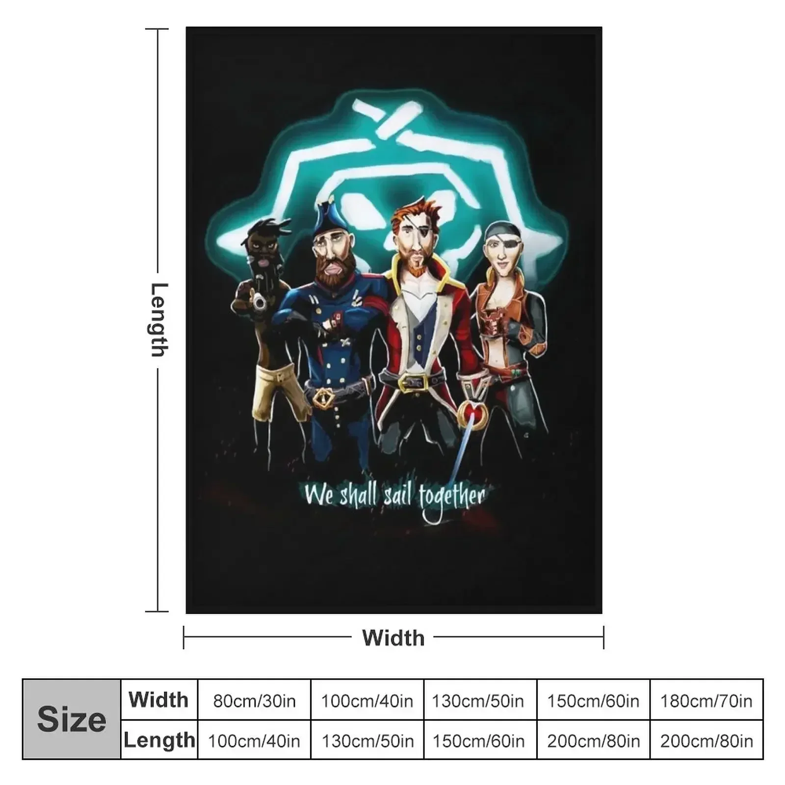 We Shall Sail Together pirate chibi Throw Blanket Bed covers Picnic Soft Big Plush wednesday Quilt Blankets