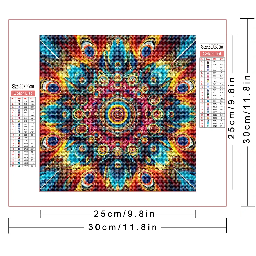 AZQSD Diamond Painting Mandala Flower Cross Stitch Embroidery Floral Mosaic Full Square/Round Drill Picture Of Rhinestones Gift