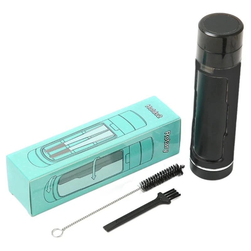 Case with Manual Grinders and Tube Function Convenient Smoking Access D57B