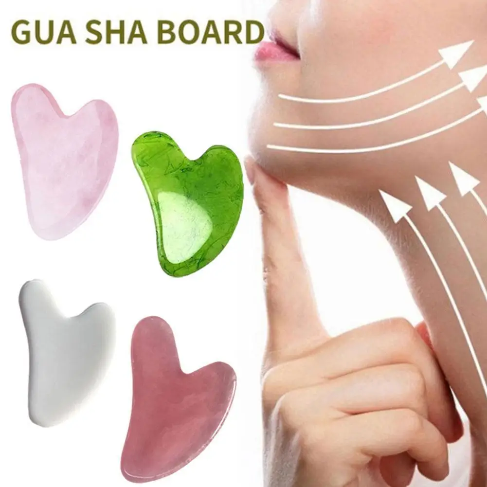 

2 Pcs SET Face Skin Massage Roller Gua Sha Board Scraper Face Lifting Up Wrinkle Remover Skin Care Tools