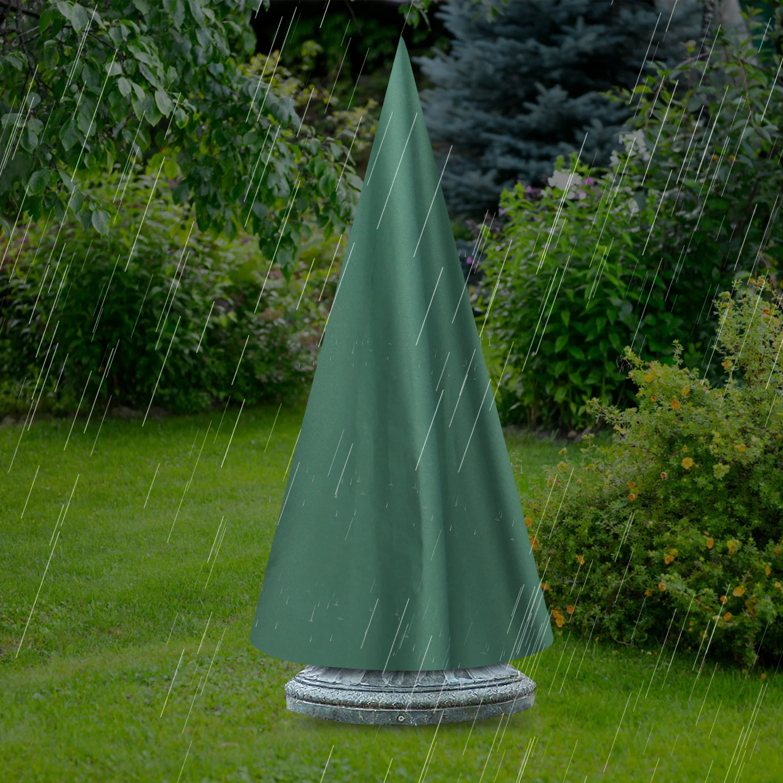 Cubierta impermeable para fuente resistente a la intemperie, protección redonda para jardín y Patio, cubierta plegable a prueba de polvo, Uv, lluvia y escarcha