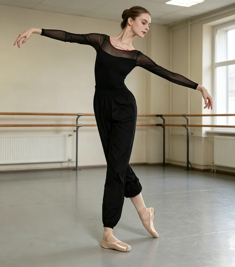 Ballett Tanz Lange Hosen Erwachsene Täglich Bequem Im Freien Praxis Tanzen Kleidung Frauen Schnell Trocknende Bunte Tanz Hosen – Detail 6