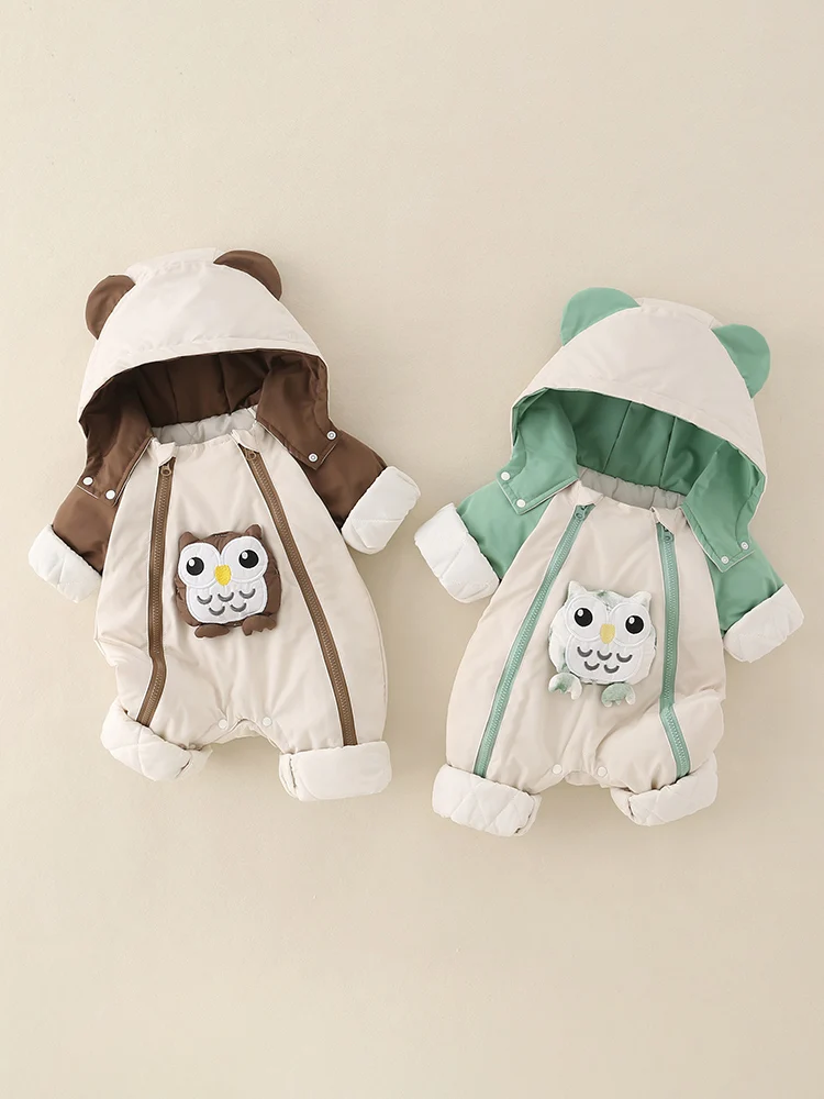 

Утепленный зимний комбинезон Fce для мальчиков: осенне-зимний комплект, теплая одежда для младенцев, костюм для активного отдыха, корейский стиль