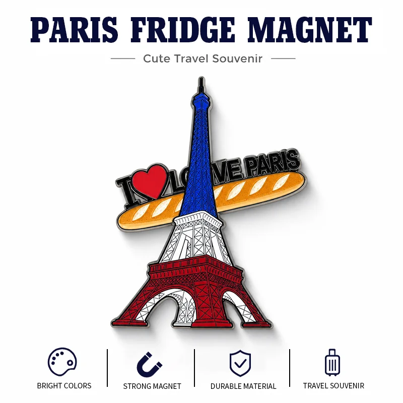 Imanes Decorativos para Refrigerador de la Torre Eiffel, París, Recuerdos de Viaje Franceses, Arco del Triunfo, Notre-Dame, Río Sena