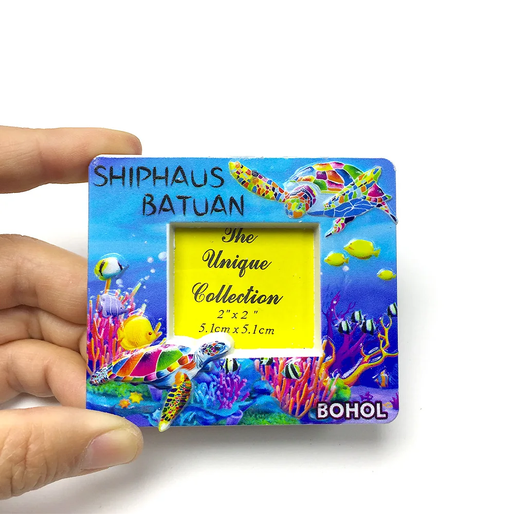 

Bohol 3D Resin Fridge Magnets - Colorful Sea Turtles & Coral Decor - Unique Room & Home Deco
