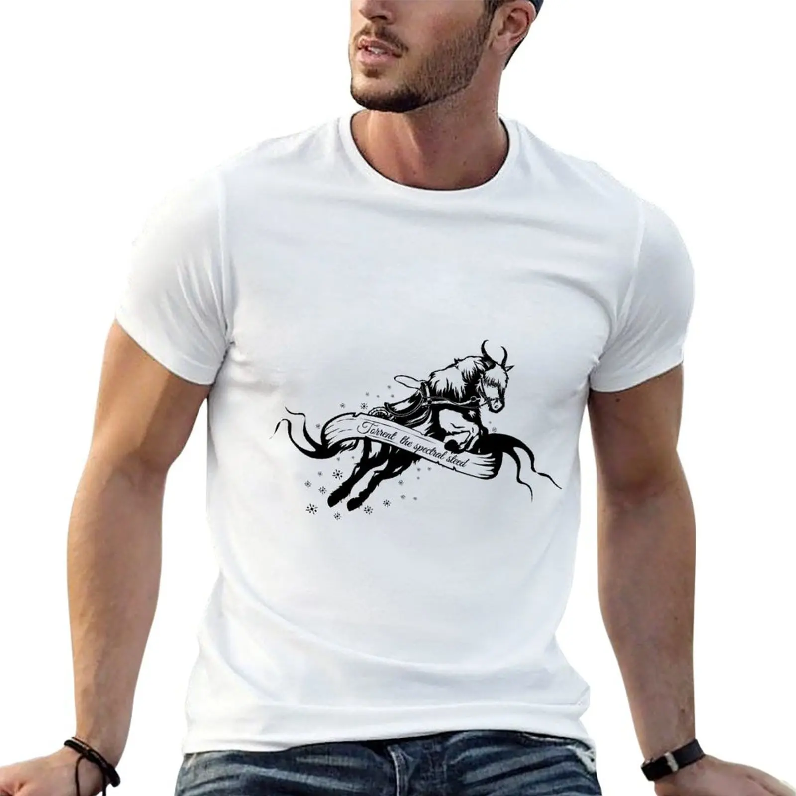 تي شيرت Torrent تي شيرت قطن 100% تي شيرت للرجال تي شيرت قطني أسود عادي للرجال حزمة تي شيرت