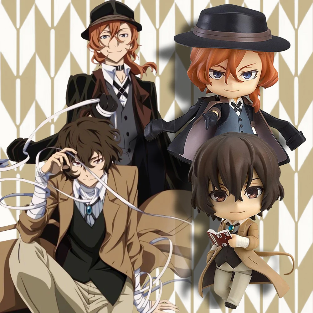 

Action Figures BSD Dazai Osamu #657 Nakahara Chuuya #676 Replaceable Anime Figure Model Cute Toys for Children PVC Xmas Gift