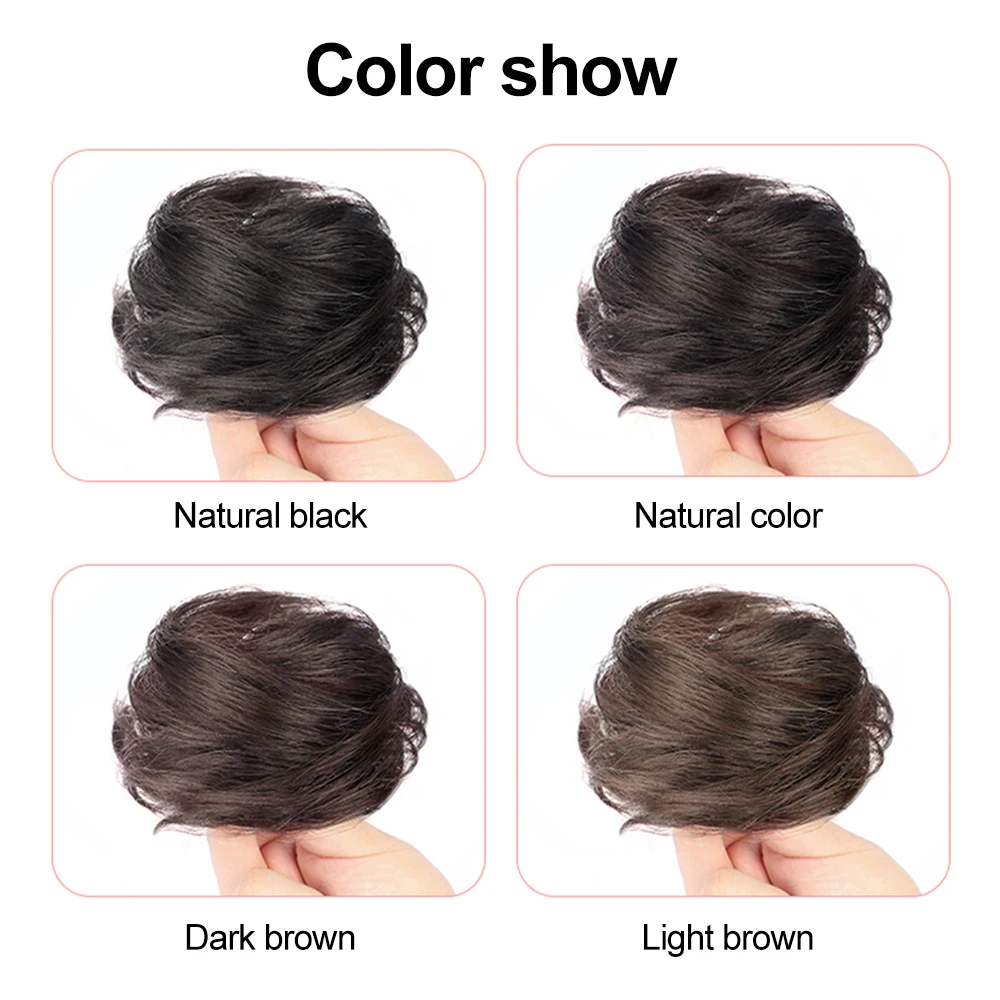 100% Human Hair Bun Messy Human Bun Hairpieces for Women Real Hair Bun Natural Updo Tousled Chignons Daily