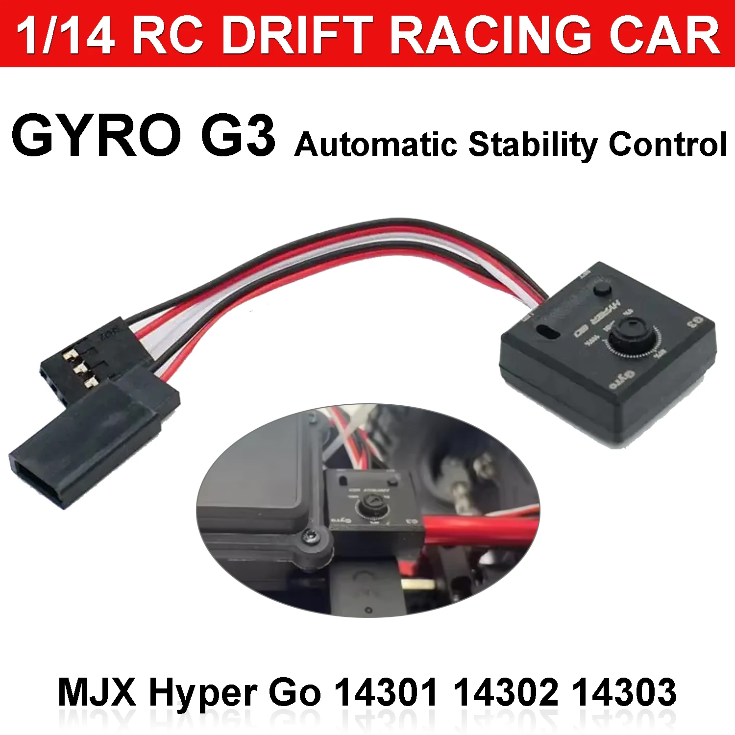 Gyro G3 HYPER GO Automatic Stability Control for 1/14 MJX HYPER GO 14301 14302 RC Drift Racing Cars Upgrade Part Accessories