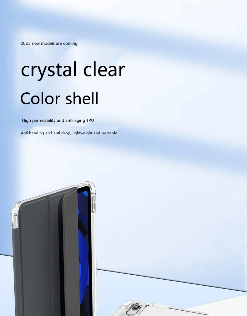 Für Huawei MatePad Honor Pad 13,2 12,2 12,1 11,5 11 10,8 10,4 Zoll Acryl Dreifach Faltbare Anti-Biege-Hülle – Detail 1