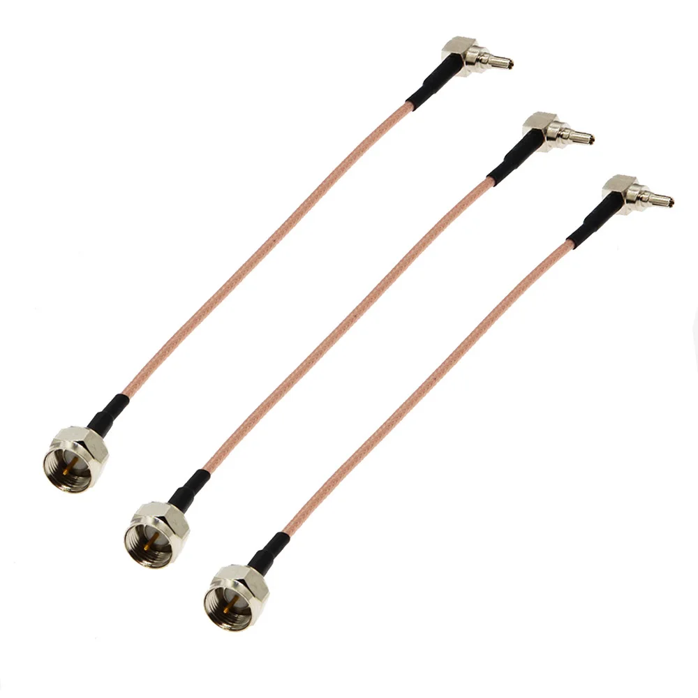 2Pcs/Lot F Male/Female to CRC9 Male Connector 50 Ohm RG316 RF Coaxial Cable Jumper Pigtail 3G Antenna Extension Cable 10CM-1M