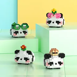 Kawaii Panda Adults Micro Building Block for Kids 9 to 12 Year Old Cute Animals DIY Assembled Bricks Toys For Chillren Boy Gifts