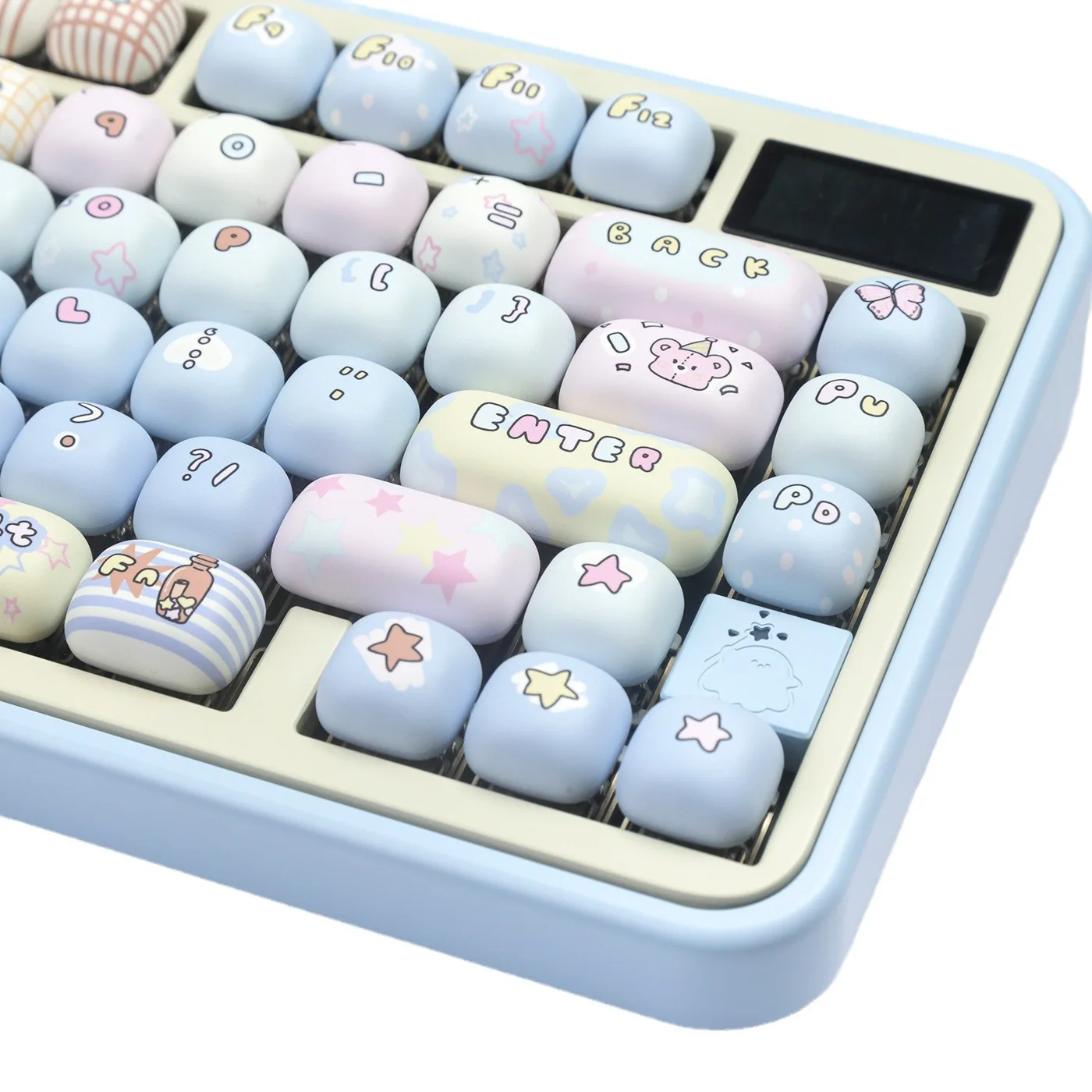 MOG steamed bread key caps toy house full set of PBT sublimation key caps split space 7u supplement