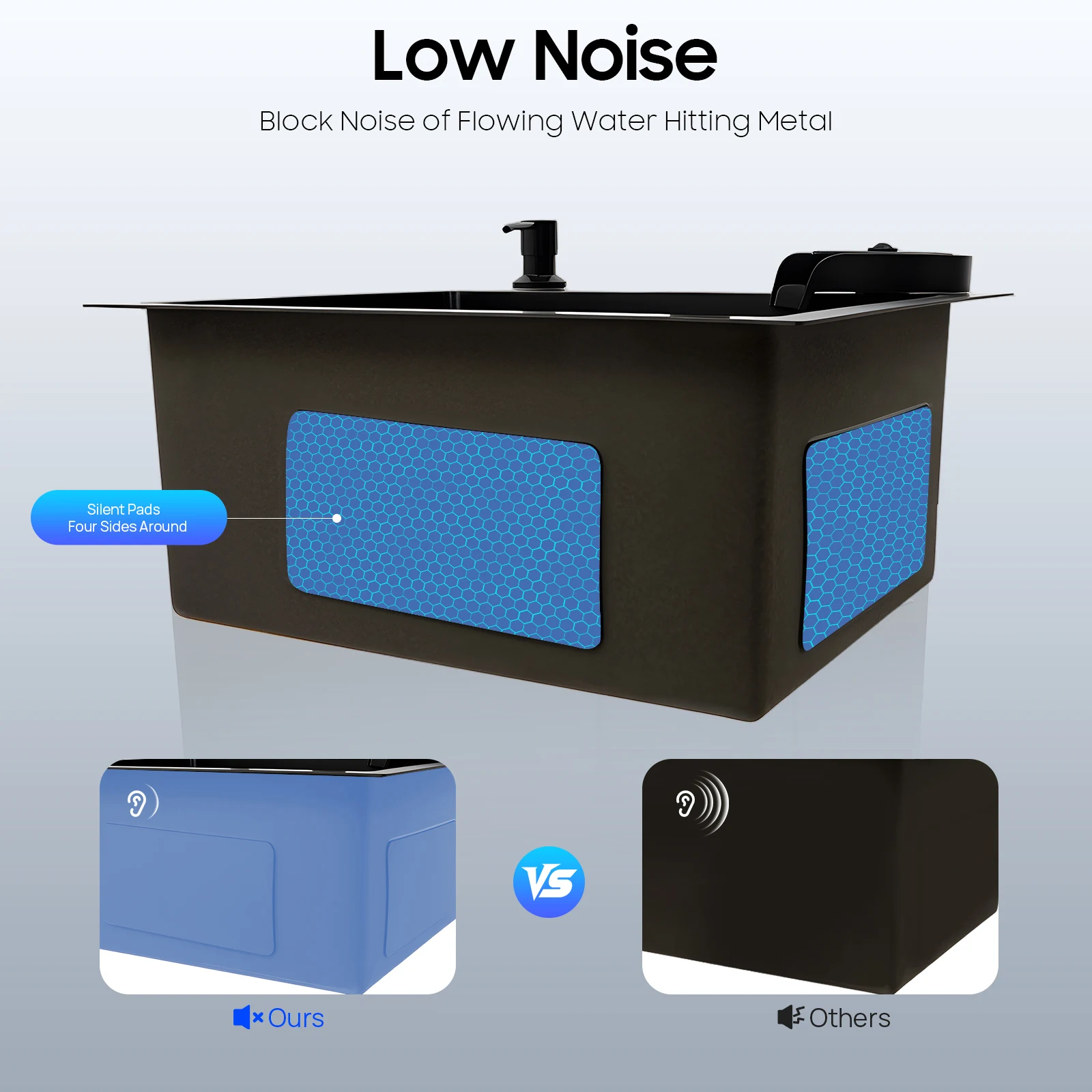 Multi-functional Kitchen Sink with Retractable Faucet, Soap Dispenser and Drip Basket Black Stainless Steel Sink 3 Specification