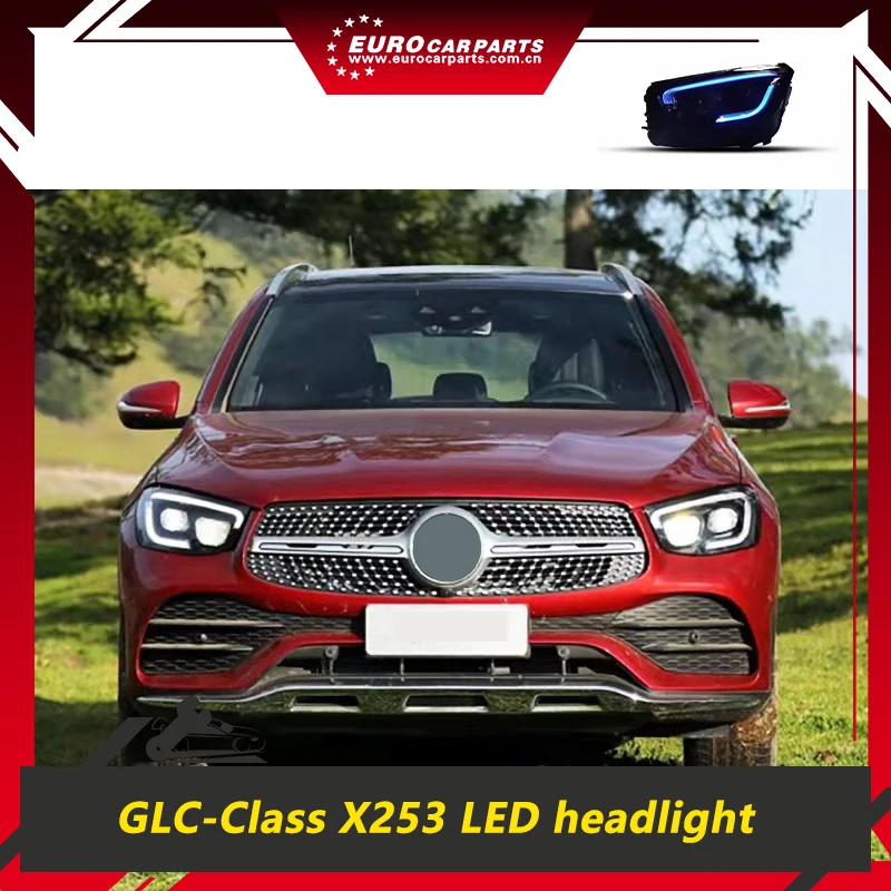 

GLC-Class X253 GLC63 Headlight Plastic LED Material Front headlamp For X253 Light GLC63 Headlamp Car System