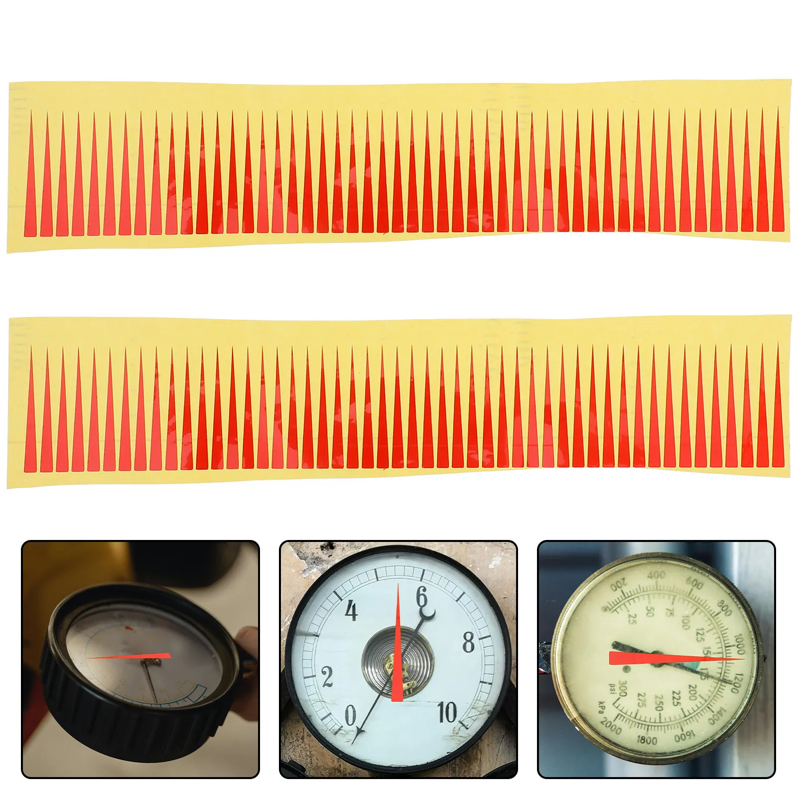 Reflective Waterproof Pressure Gauge Needle Indicator Stickers for Well Pressure Hydraulic Test Kit Water Column Gauge Pool Sand