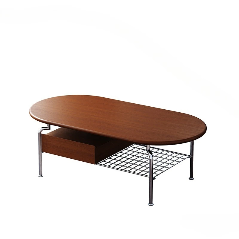 Mittelalterlicher Couchtisch für Wohnzimmer, Haushalt, kleine Wohnung, 5 Neuheiten, leichter Luxus, High-End-Gefühl, schlichter französischer Stil