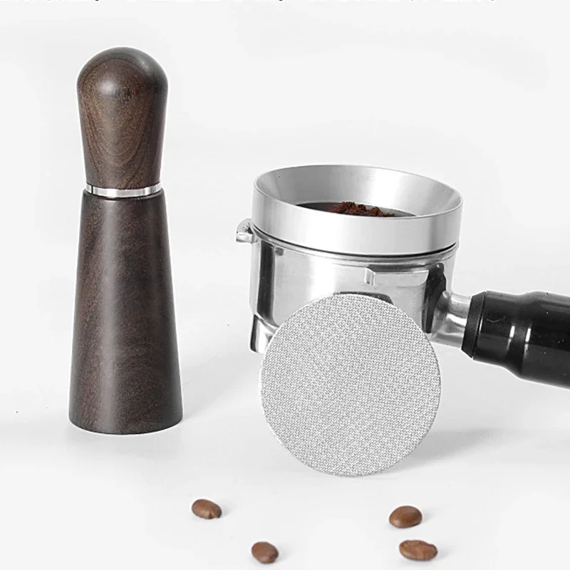 Stainless Steel Coffee Stirrer Espresso Distributor Needle with Powder Ring Set Coffee Machine Handle Filter Coffee Making Tool
