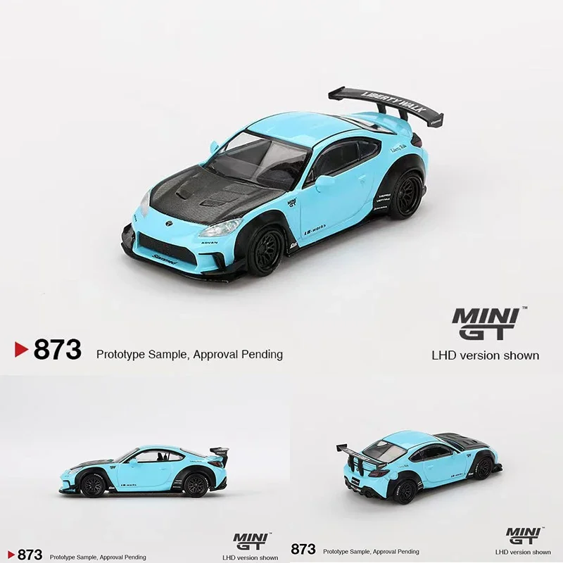 

MINIGT In Stock 873 1:64 LBWK GR86 LB Nation Baby Blue Diecast Diorama Model Collection Toys