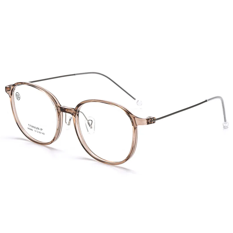 FIRADA نظارات عصرية مريحة ريترو خفيفة للغاية نظارات دائرية بصرية وصفة طبية إطارات النظارات للنساء 9886-C #6