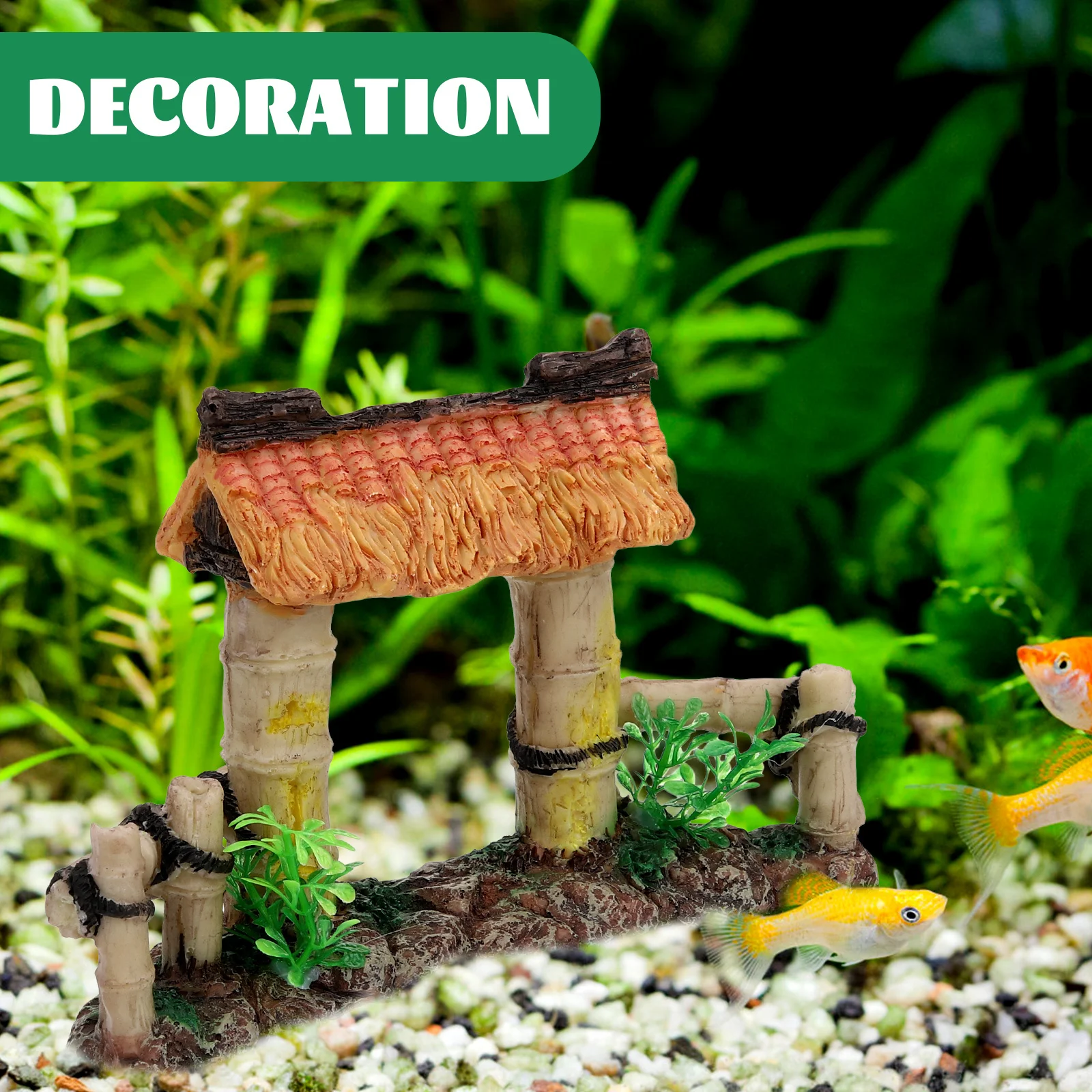 

Durable Resin Gate Fish Tank Aquarium Decor Lightweight Portable Storage Sand Table Zen Garden Micro Landscape Adornment
