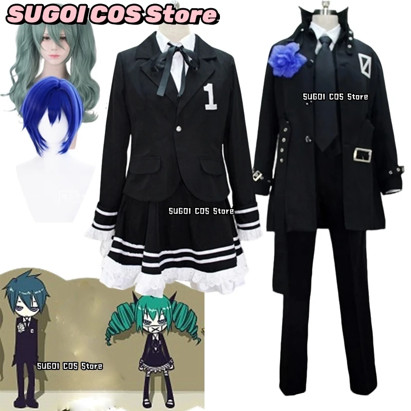 SUGOI COS @mikuuuu kai-to черный костюм костюмы для косплея аниме игровой персонаж наряд для ролевых игр маскировка на Хэллоуин стоимость для мальчиков и девочек