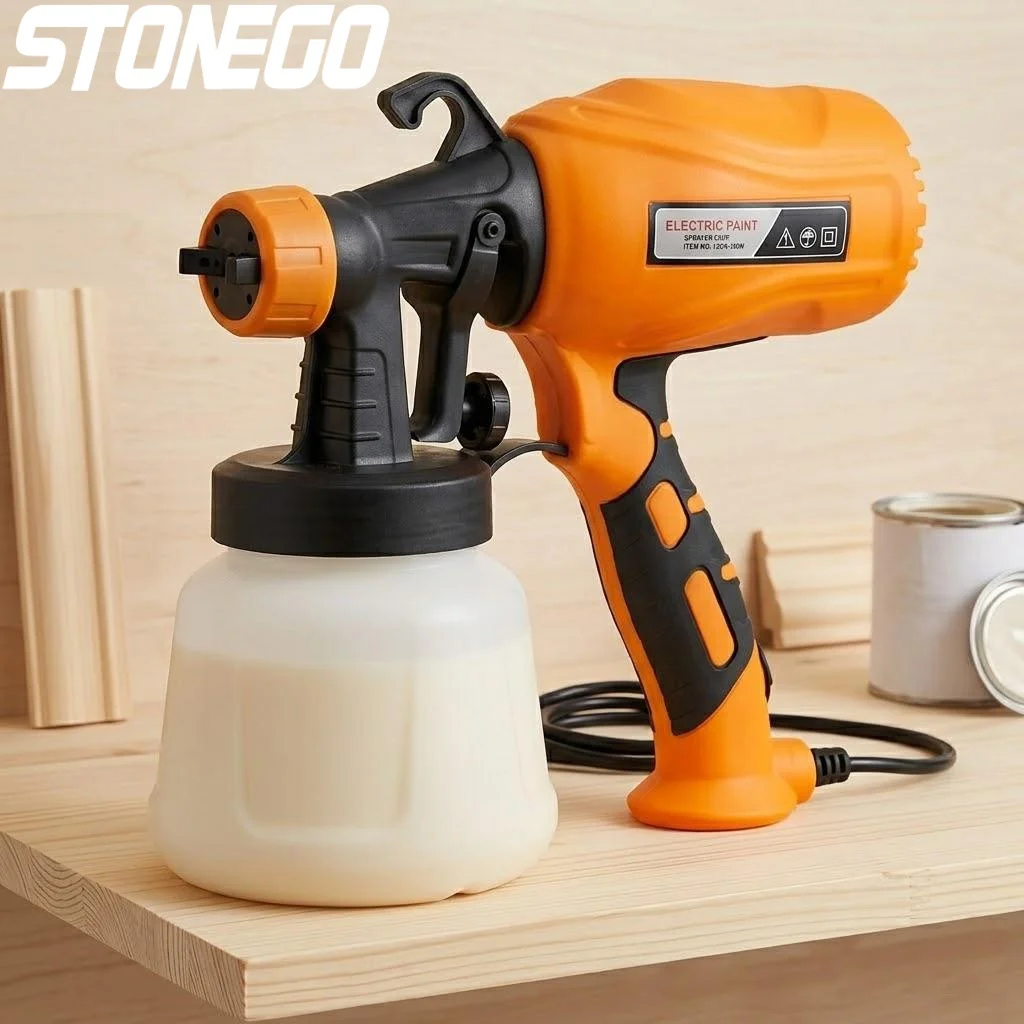 550W Spray Gun 950ml Detachable Canister Paint Sprayer with 3 Spray Patterns Easy to Clean Ideal for Home and Outdoor Painting
