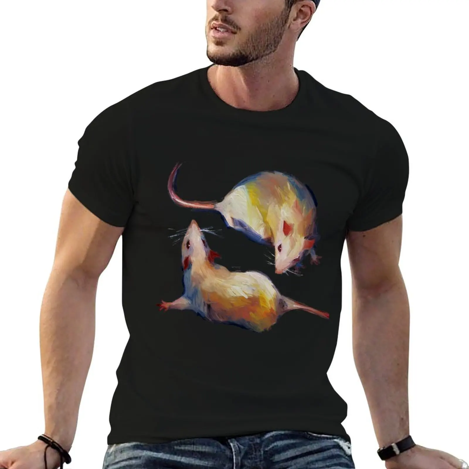 

100 t cotton rats for tshirt anime percent man shirt T-Shirt 2