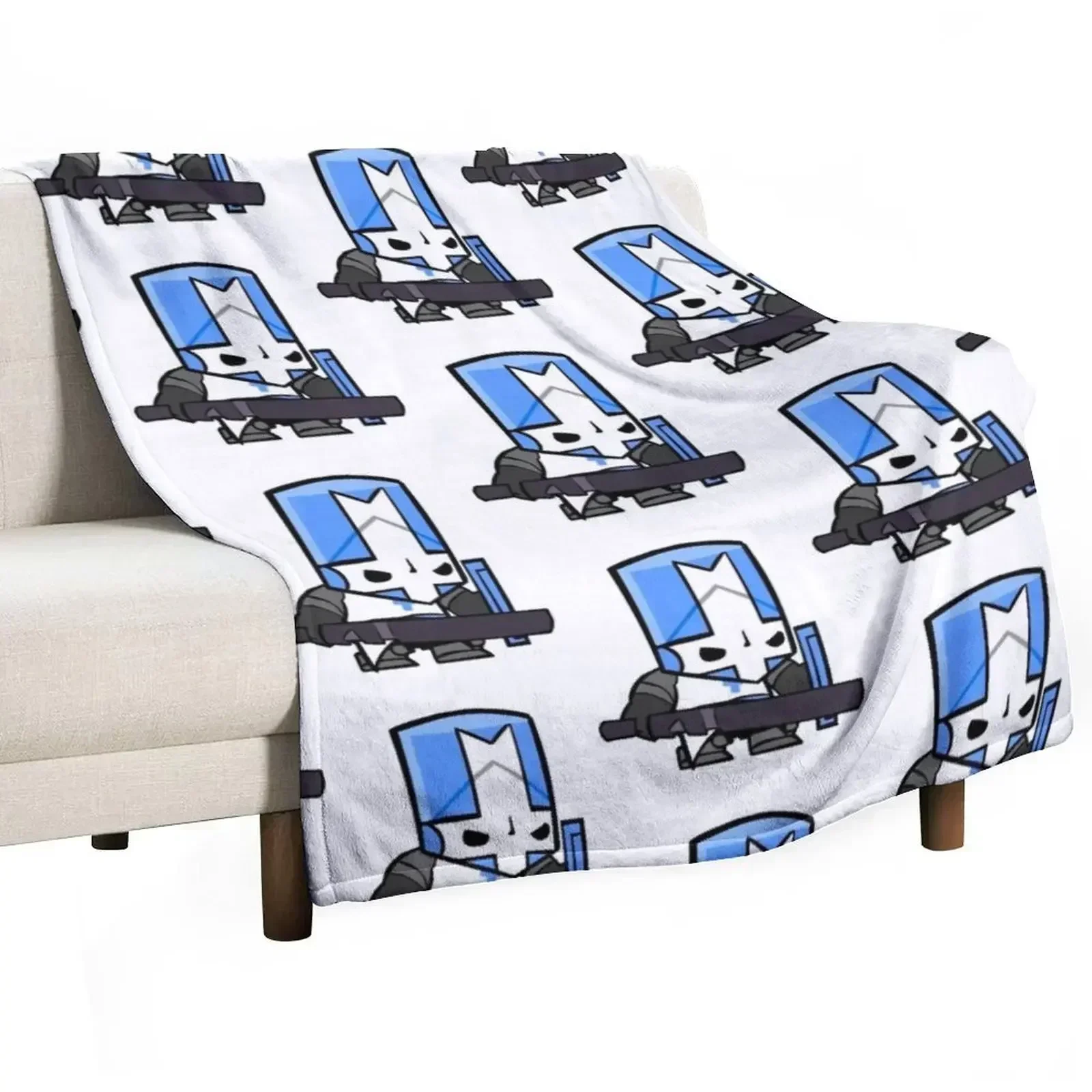 

Castle Crashers Blue Knight Active Throw Blanket Tourist Camping Blankets