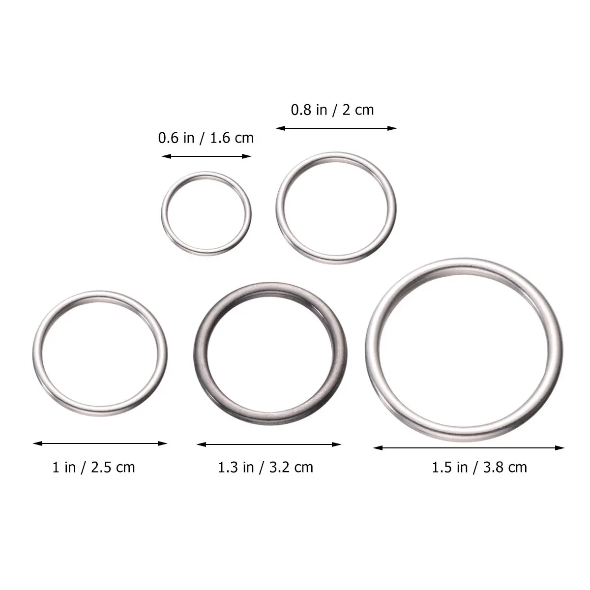 50Pcs Premium Alloy Closed Rings Jewelry Making Kit Round Jump Rings for DIY Earrings Handmade Crafts Gift Set Silver White 5 - view 3