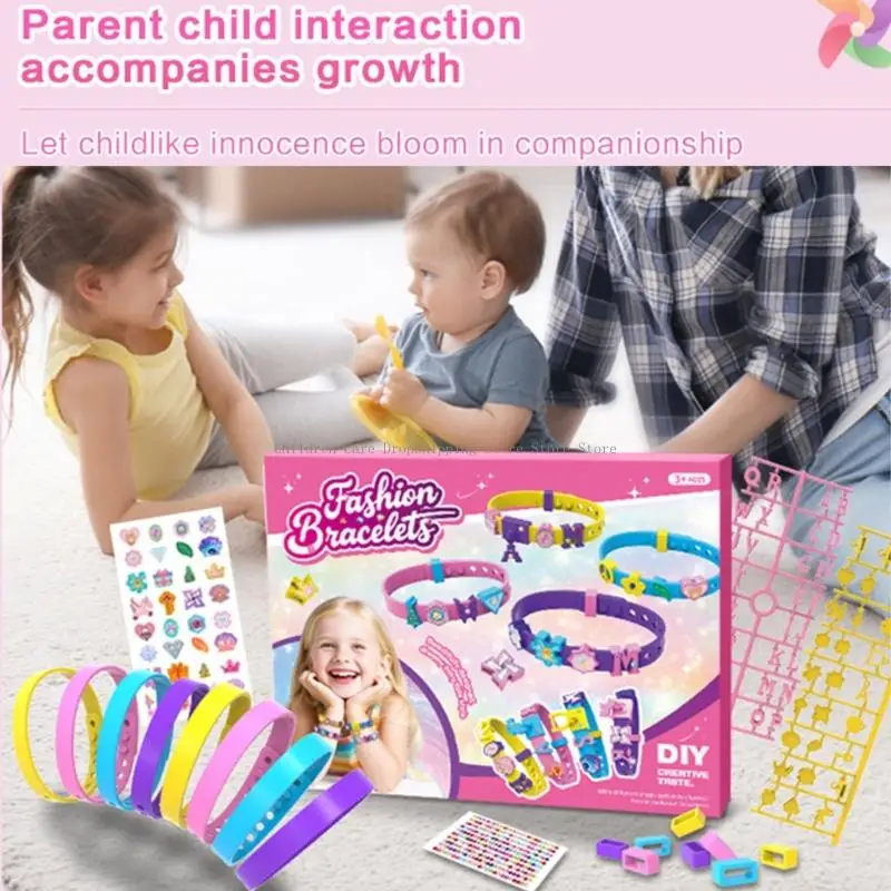 Creative DIY Vòng đeo tay tạo ra các cô gái 5-12 tuổi, đồ chơi giáo dục crafting hạt 5-12 tuổi