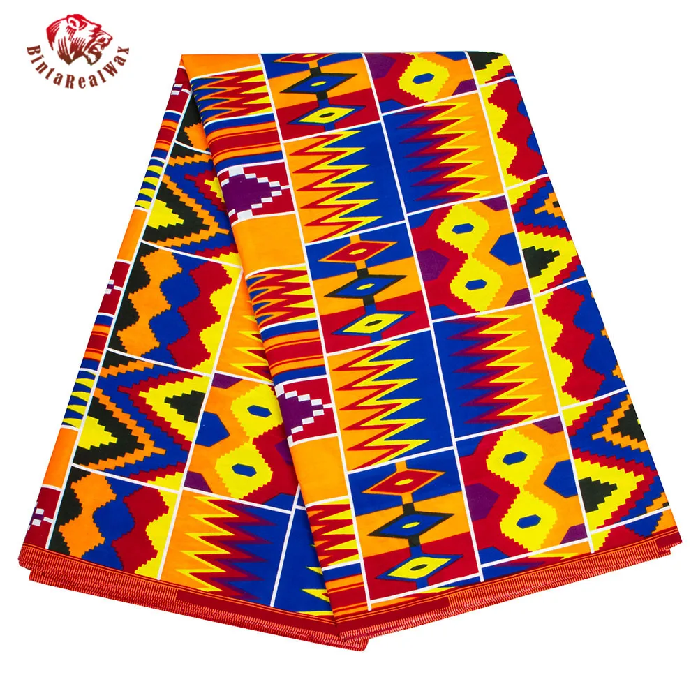 African Fabric Ankara Wholesale 2023 African Kente Print Cotton African Wax Fabric Bridal Wedding Dresses for women  24FS1381