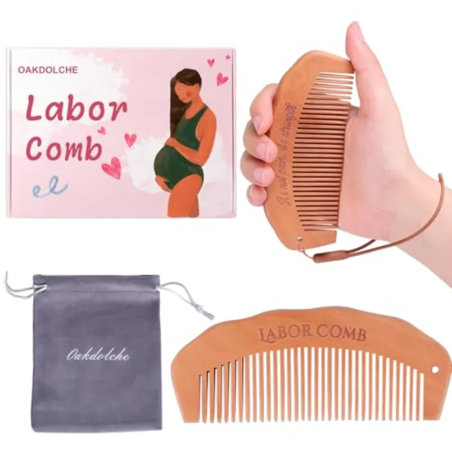Peine de madera para el parto, imprescindibles para el embarazo y el parto, regalos pensados para futuras mamás