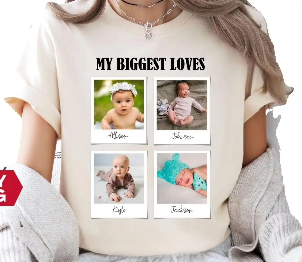 

Personalized Photo T-Shirt Custom Picture Print Tee Birthday Gift Unisex Comfort Color Short SleeveShirt Tops Personalized Gift
