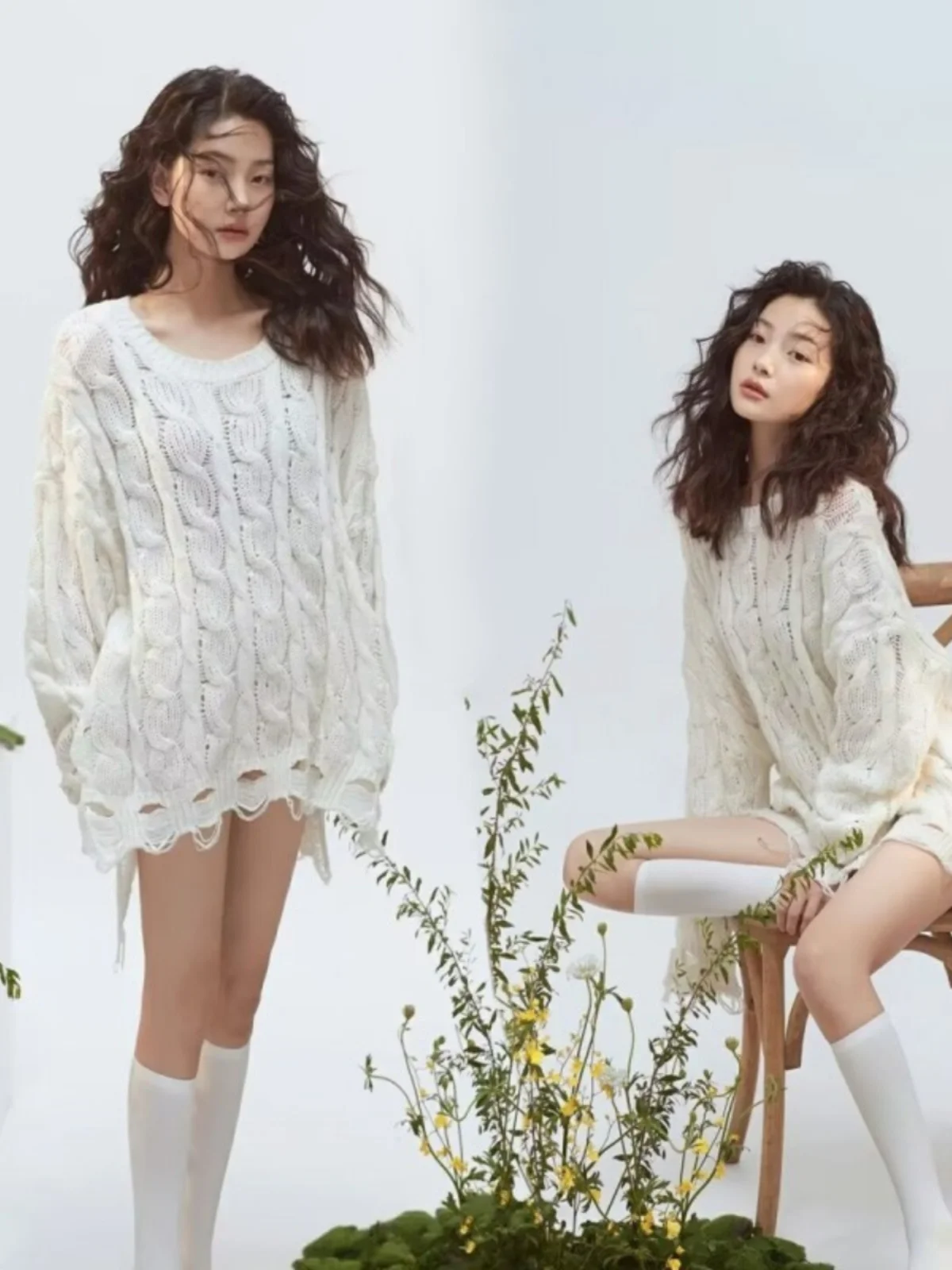 

Studios Theme Sweater Photography Young Girl Image Art Photo Shoot Pure Desire Style Magazine Fashionable Stage Costume