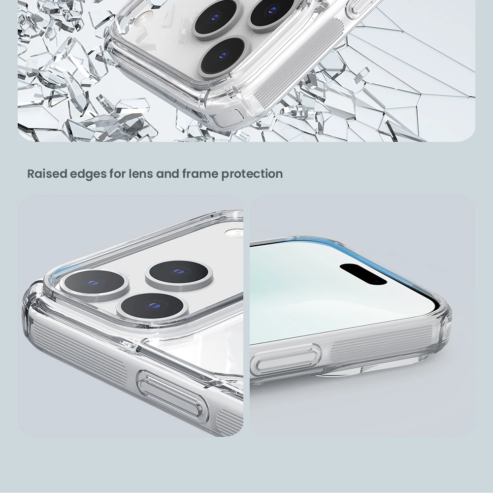 Nillkin For iPhone 17 Pro Max 17 Air 16 Pro Max 17Pro 16Pro Nature Pro Magnetic Transparent TPU Frame Cover Phone Case