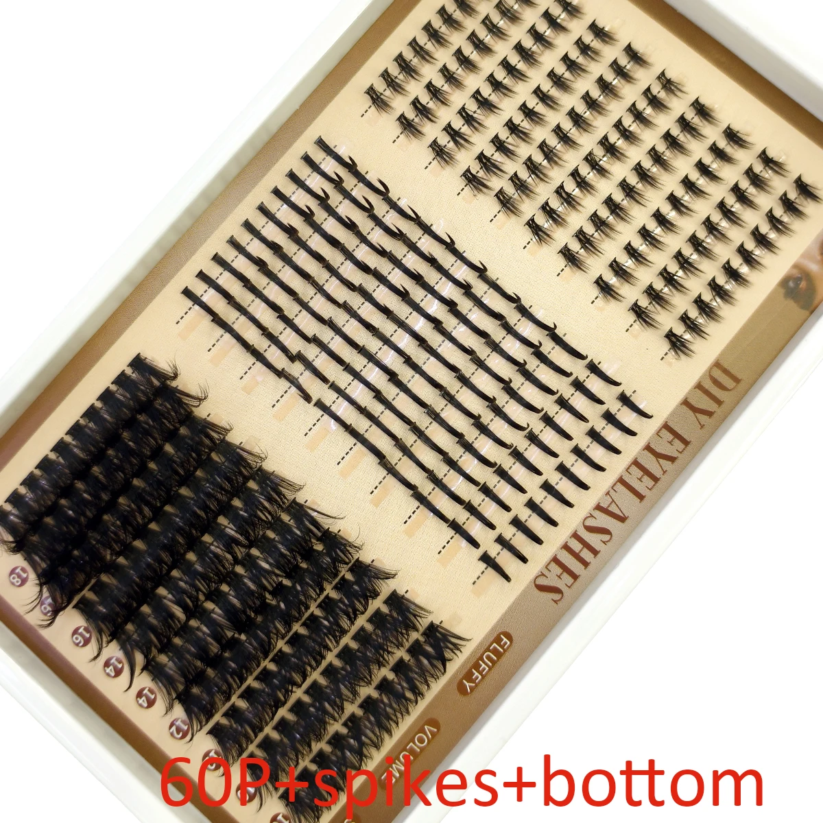 30 Reihen Wimpernbüschel DIY Spiky Cluster Lashes Gemischte Stile Flauschige Volumen-Wimpernbüschel Flauschige Einzelwimpernverlängerung – Detail 14