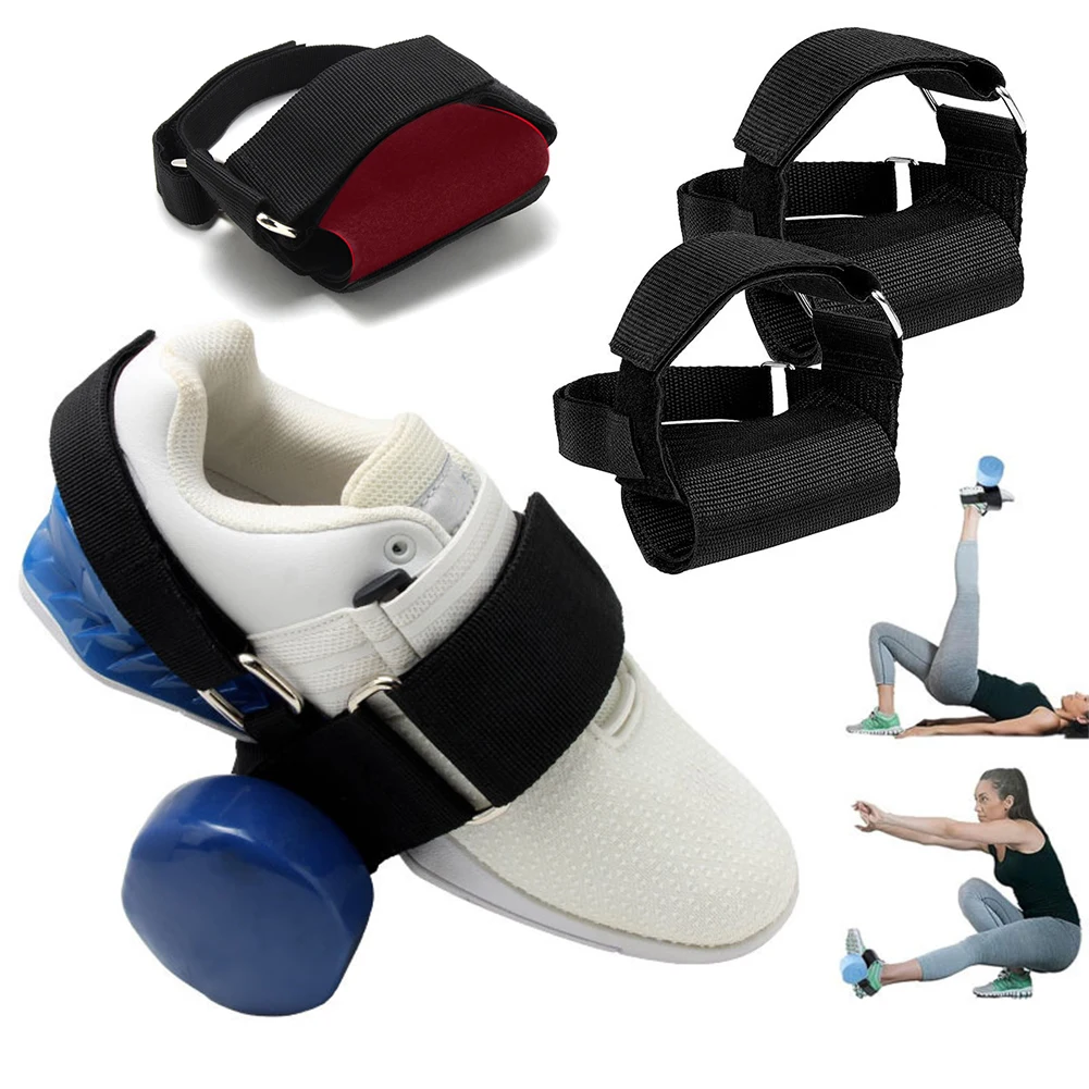 Dumbbell Ankle Strap Foot Strap Adjustable Ankle Weights Strap with Hook and Loop Fastener for Leg Muscles Strength Training