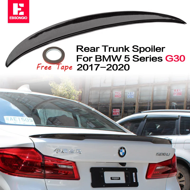 

Fit For BMW 5 Series G30 Carbon Fiber Spoiler 2017 2018 2019 2020 Auto Rear Spoiler Tail Trunk Boot Wing Cover Car Accessories